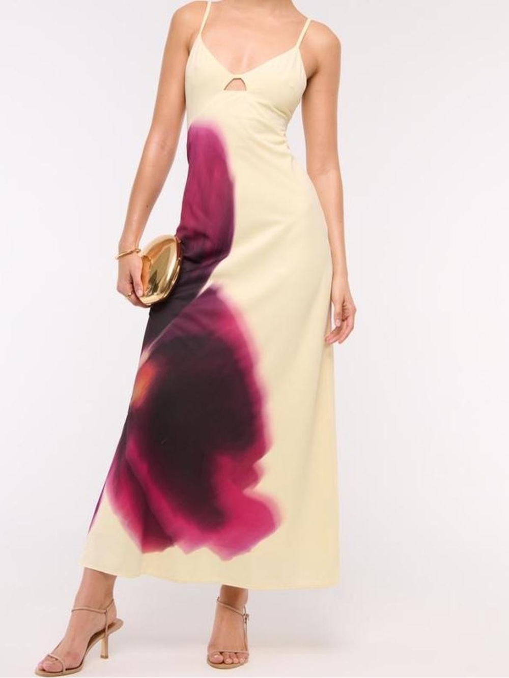Abercrombie & Fitch Butter Yellow Maxi Dress
